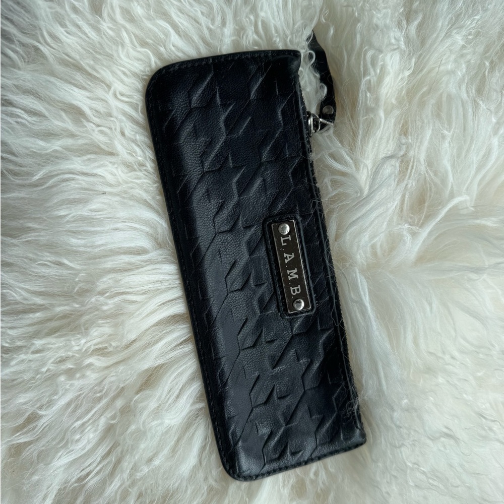L.A.M.B  Black Textured Wallet